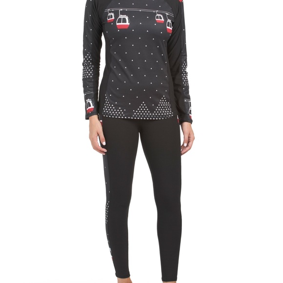 Gondola Ski Lift Base Layer Leggings - PART OF SET - Picture 3 of 3